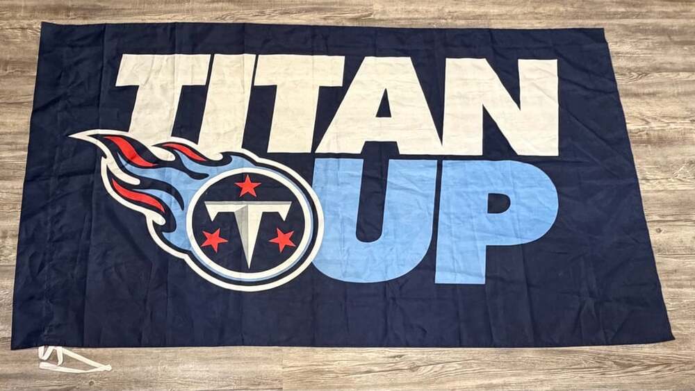 Tennessee Titans Titan Up Flag Size 3x5 ft Blue White NFL